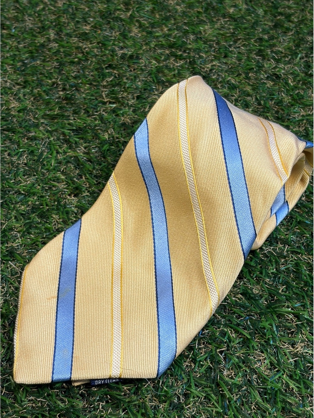 Nautica Yellow and Blue Striped Men's Tie
